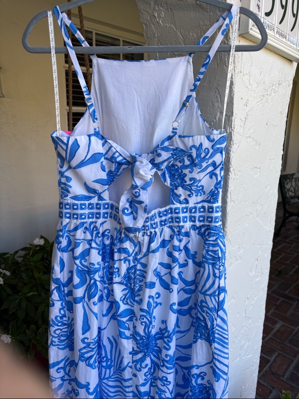 Lilly Pulitzer Blue and White Floral Maxi Dress size 8 - Picture 4 of 12